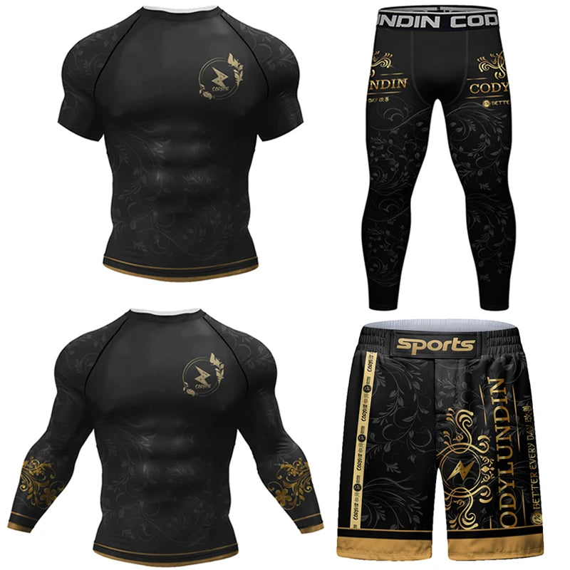 Rashguard Noir et Or