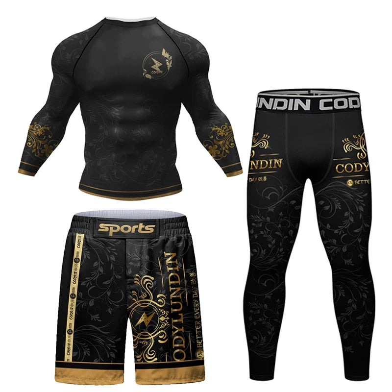 Rashguard Noir et Or