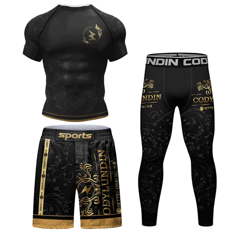 Rashguard Noir et Or