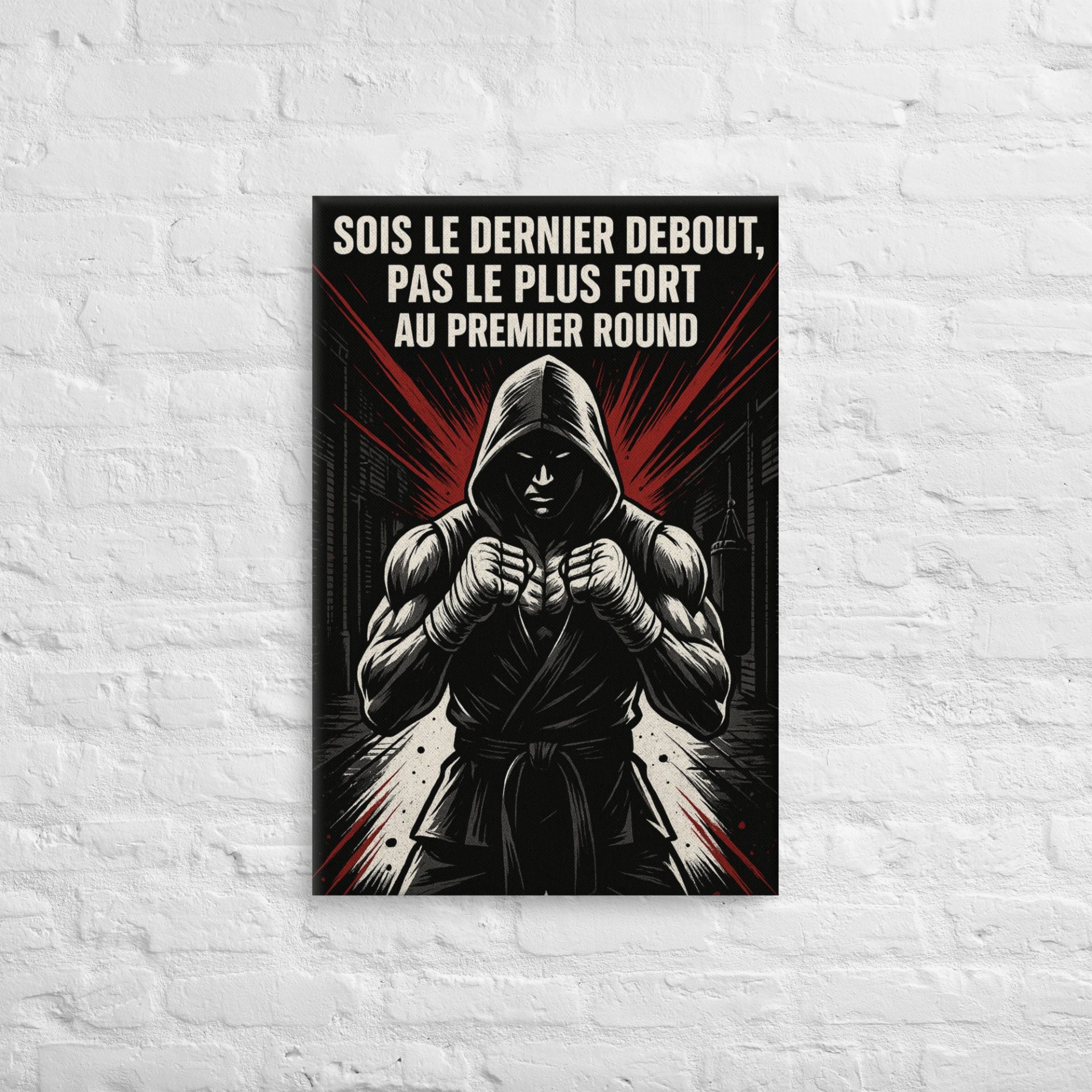 Tableau Toile Fine Boxe Dernier Debout