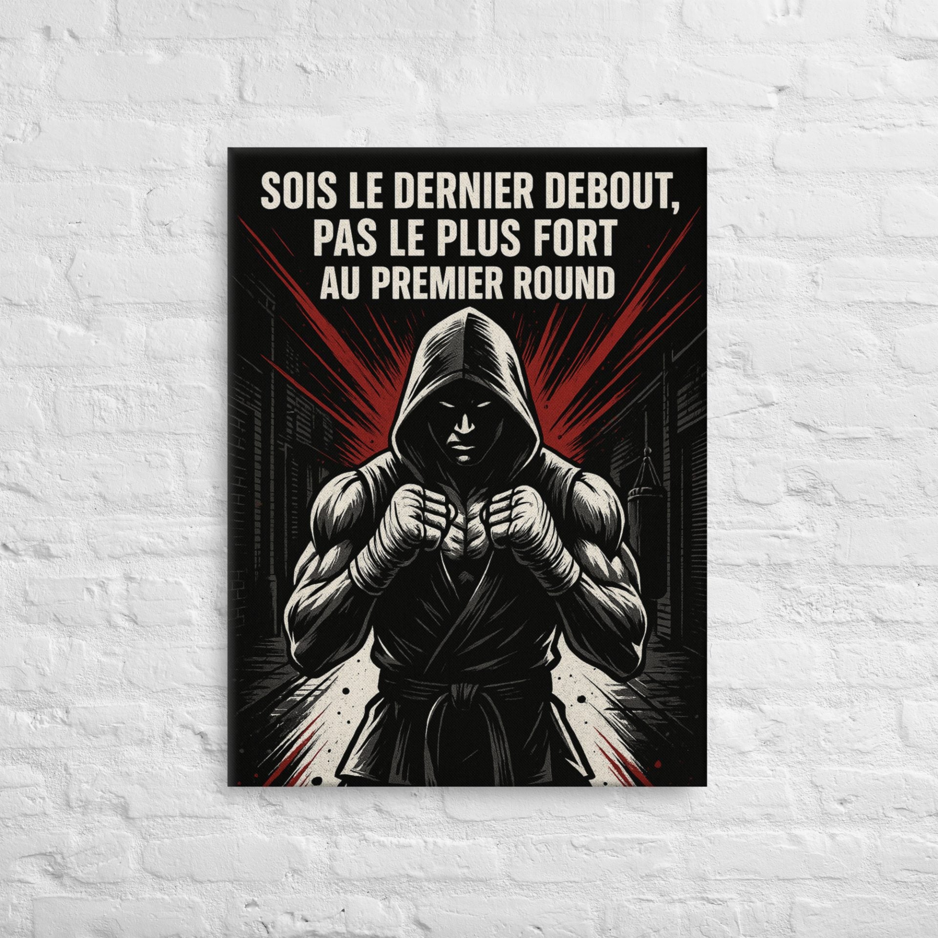 Tableau Toile Fine Boxe Dernier Debout