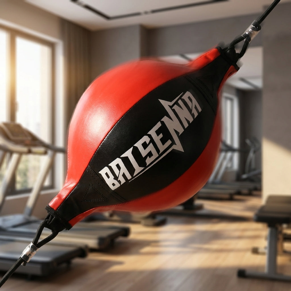 Ballon Punching Ball Double Attache Rouge Noir