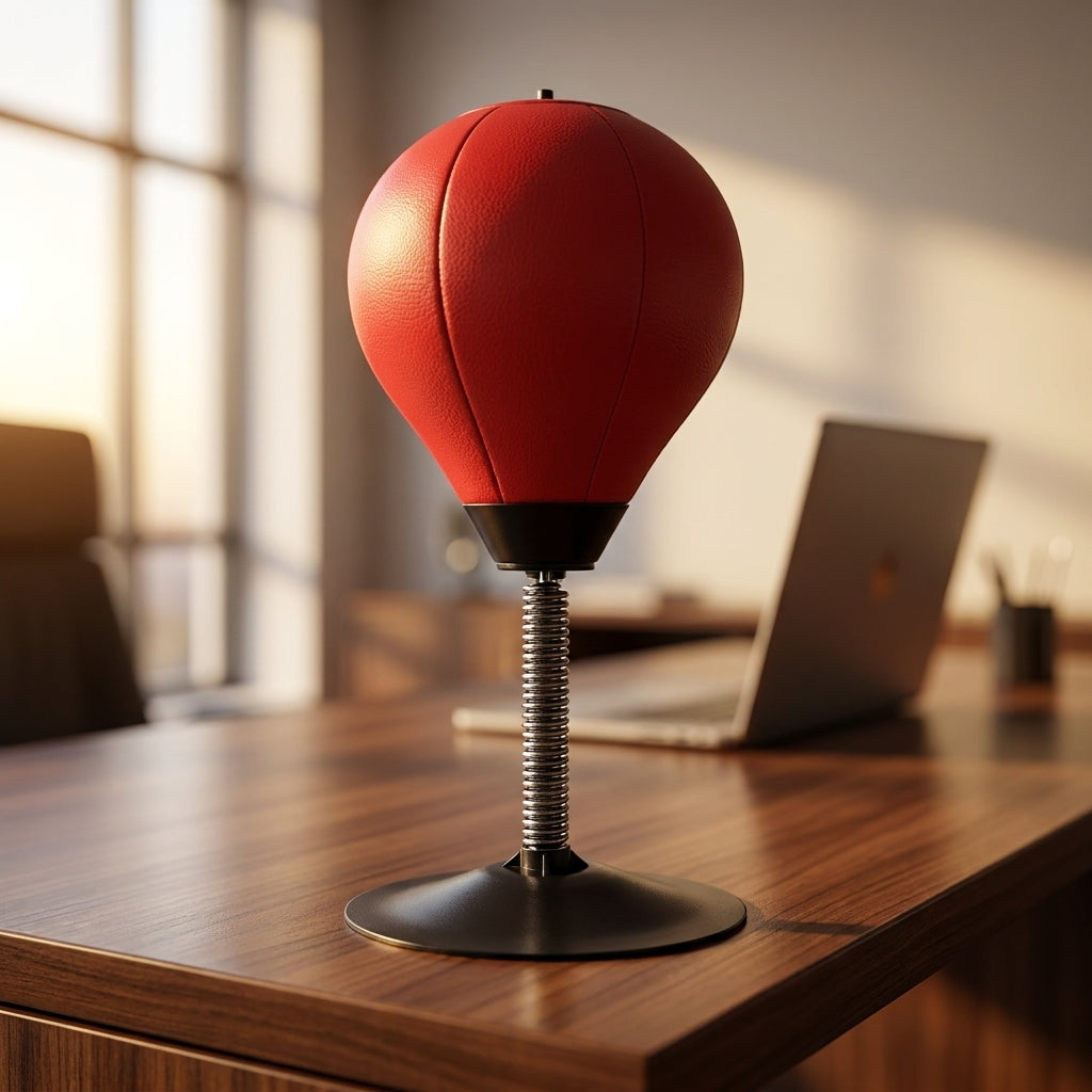 Petit Punching Ball de Bureau Rouge