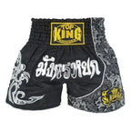 Short de Boxe Thaï Noir Or et Camouflage
