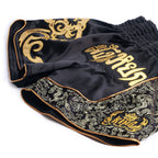 Short de Boxe Thaï Noir Or et Camouflage
