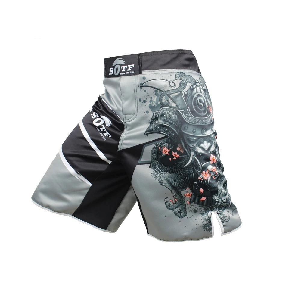 Short de MMA Homme Motif Japonais Samurai