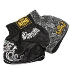 Short de Boxe Thaï Noir Or et Camouflage
