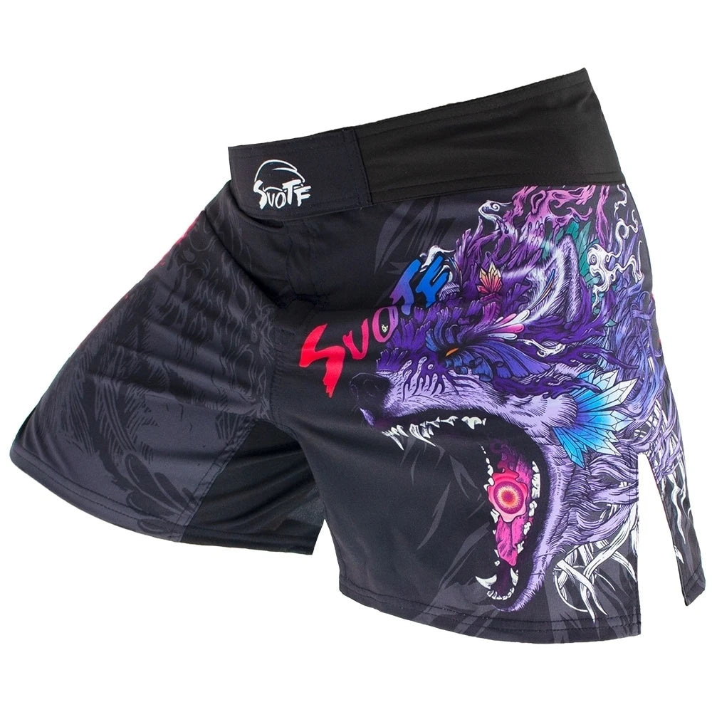 Short MMA Motif Bete Sauvage