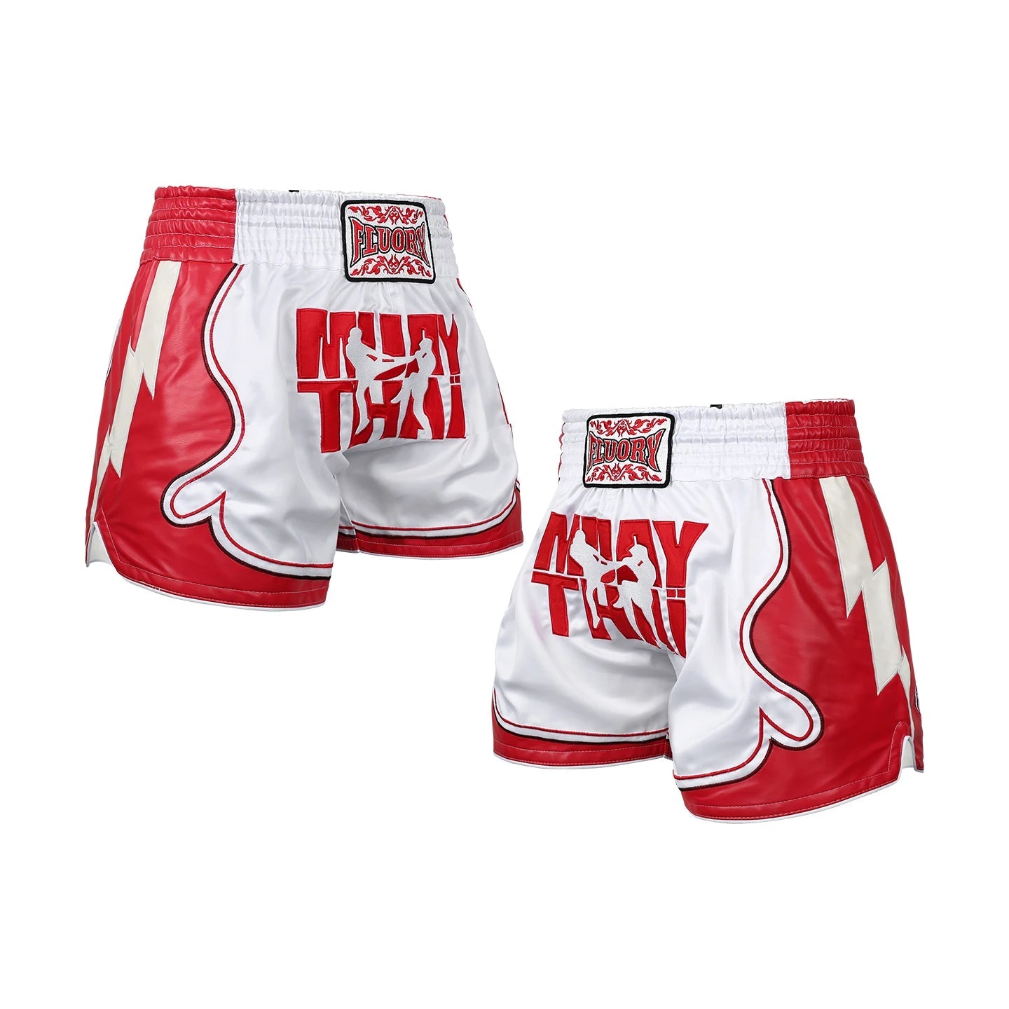 Short de Boxe Thai Performance Rouge et Blanc