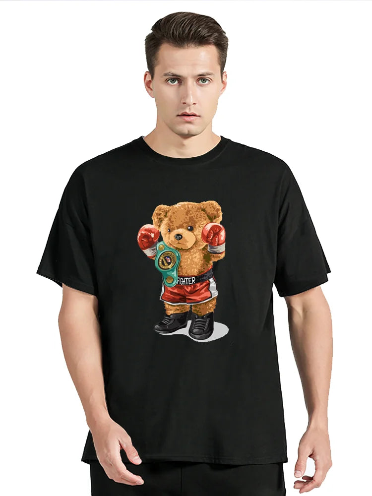 T Shirt Boxe Ours en Peluche Nounours
