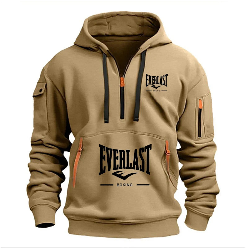 Sweat à Capuche Everlast Full Zip Homme - Taille 2XL Slim Fit - Bleu - Neuf Avec étiquette