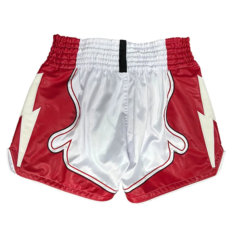 Short de Boxe Thai Performance Rouge et Blanc
