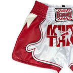 Short de Boxe Thai Performance Rouge et Blanc
