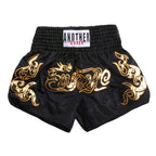 Short de Muay Thaï Noir avec Inscription Thaïlandaise