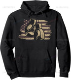 Sweat Boxe Gants et Drapeau USA Old School