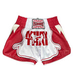 Short de Boxe Thai Performance Rouge et Blanc
