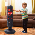 Punching Ball Gonflable Noir et Rouge