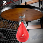 Speed Bag Suspendu rouge installé