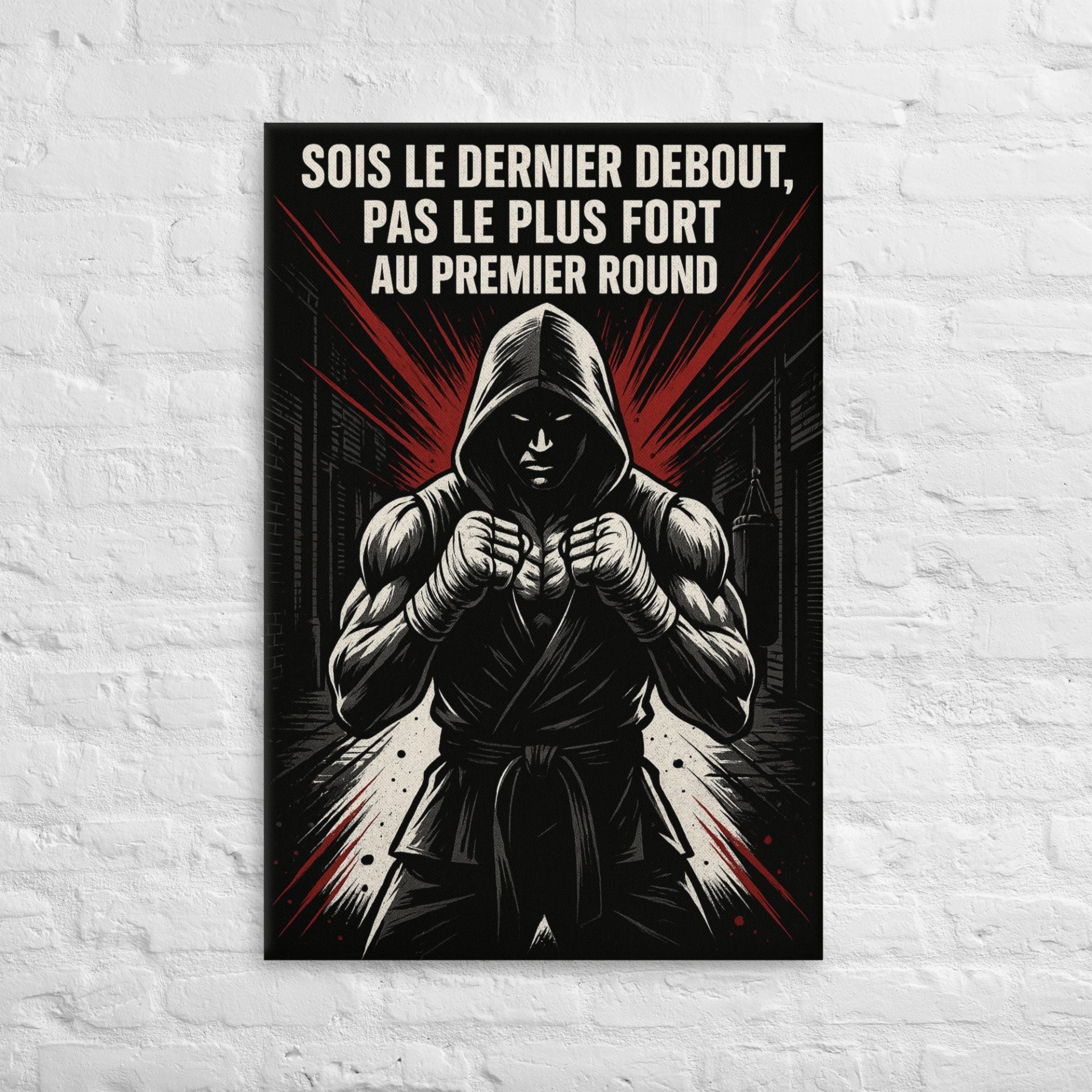 Tableau Toile Fine Boxe Dernier Debout